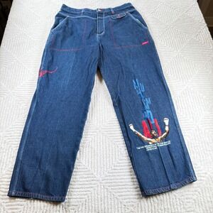 Platinum FUBU Jeans 38 Muhammad Ali Limited Edition Denim Street Rap Grunge Y2K
